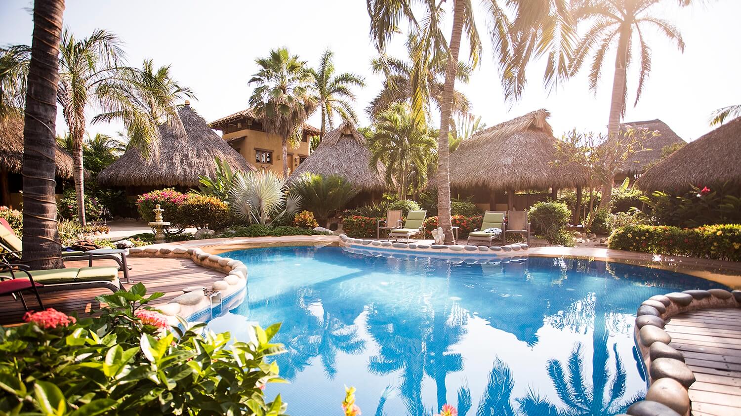 Swimming pool at Present Moment Retreat