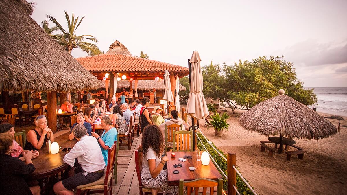 Fine dining on the beach