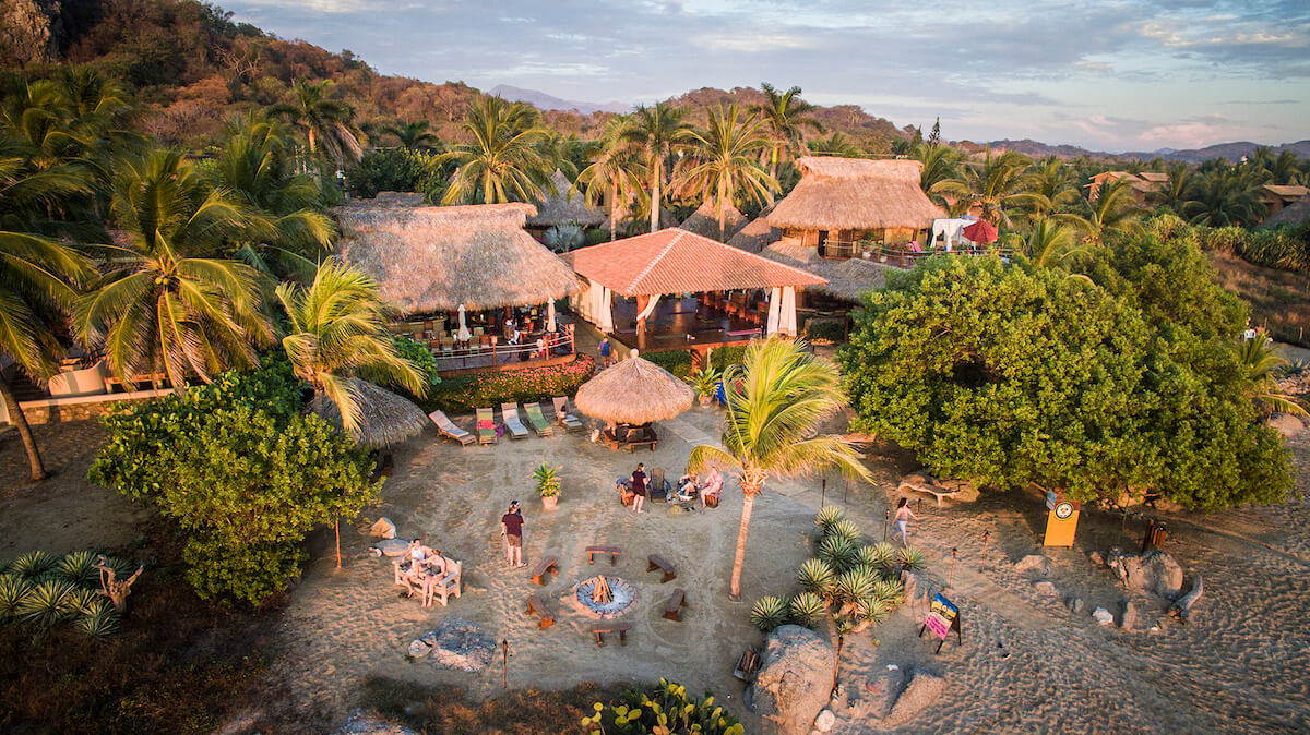 Oceanfront yoga resort in Troncones, Mexico